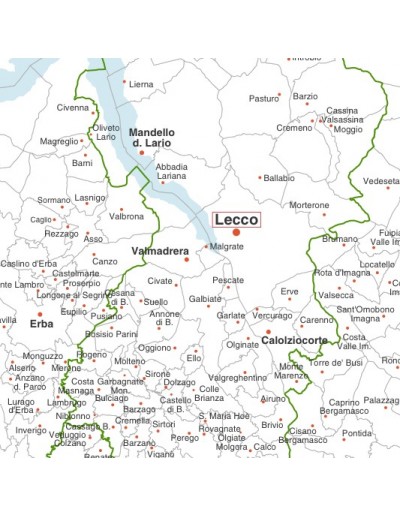 Mappa dei comuni della provincia di Lecco jpg