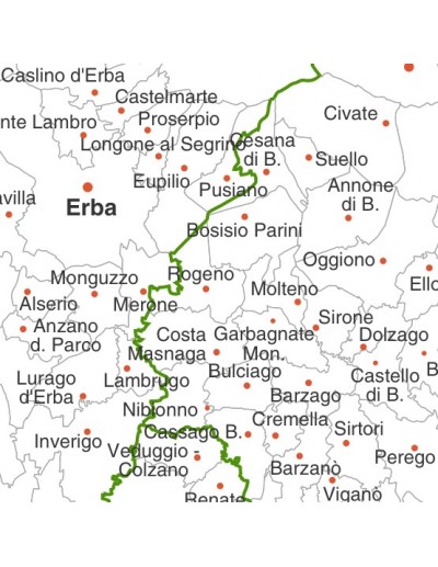 Mappa dei comuni della provincia di Lecco jpg