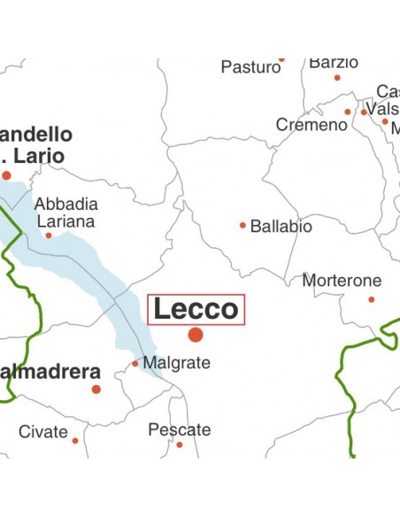 Mappa dei comuni della provincia di Lecco jpg