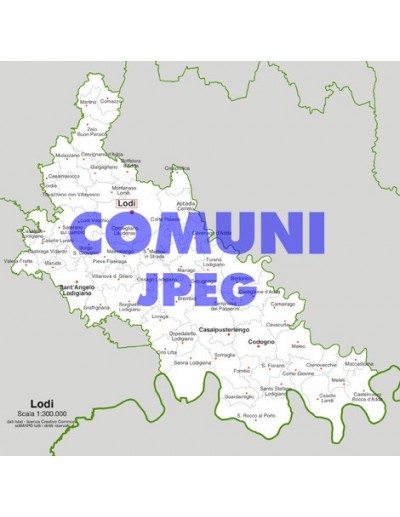 Mappa dei comuni della provincia di Lodi jpg