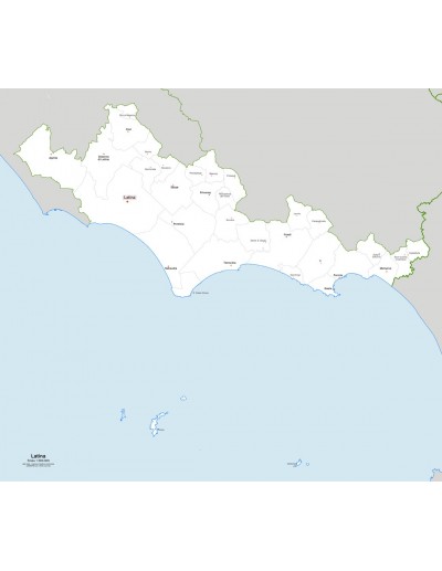 Mappa dei comuni della provincia di Latina jpg