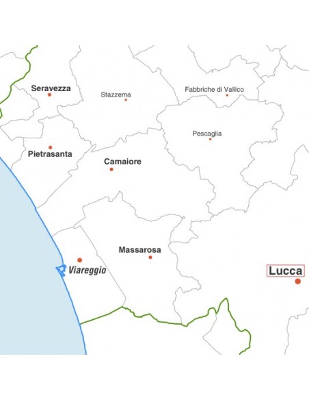 Mappa dei comuni della provincia di Lucca jpg