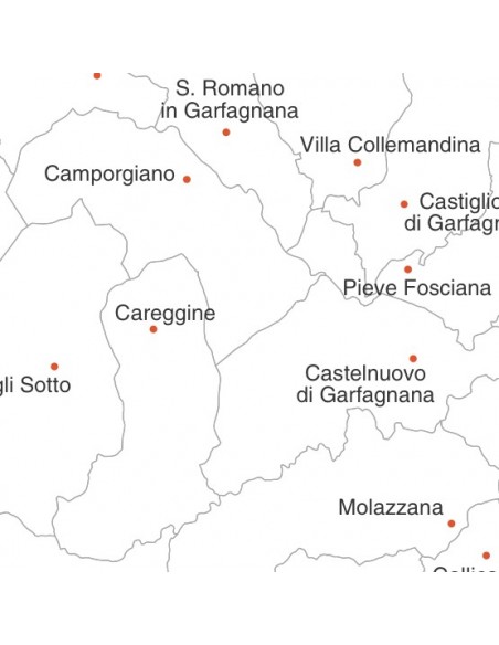 Mappa dei comuni della provincia di Lucca jpg