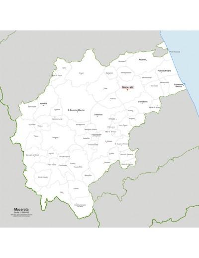 Mappa dei comuni della provincia di Macerata jpg