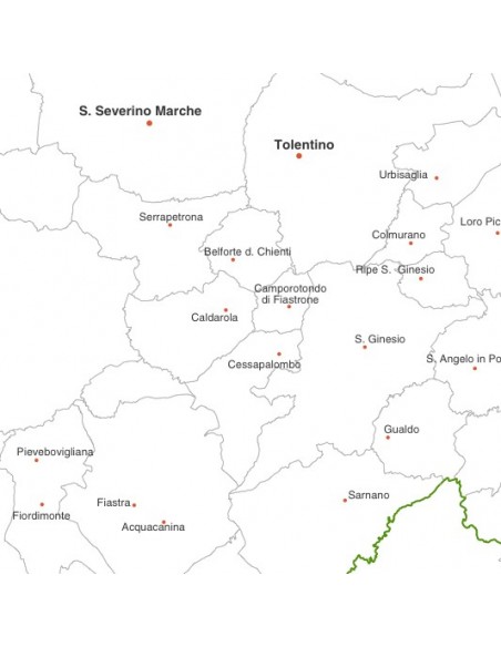 Mappa dei comuni della provincia di Macerata jpg