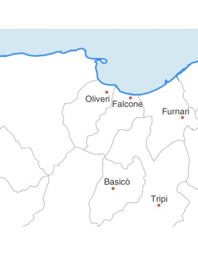 Mappa dei comuni della provincia di Messina jpg