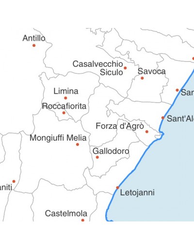 Mappa dei comuni della provincia di Messina jpg