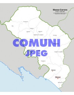 Mappa dei comuni della provincia di Massa-Carrara jpg