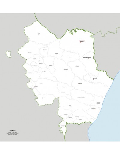 Mappa dei comuni della provincia di Matera jpg