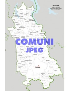Mappa dei comuni della provincia di Novara jpg