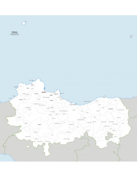 Mappa dei comuni della provincia di Palermo jpg
