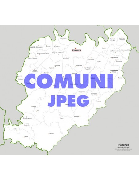 Mappa dei comuni della provincia di Piacenza jpg