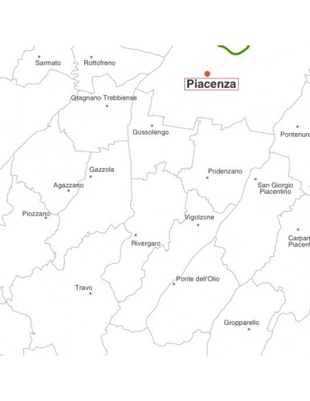 Mappa dei comuni della provincia di Piacenza jpg