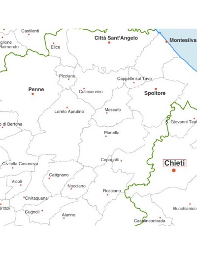 Mappa dei comuni della provincia di Pescara jpg