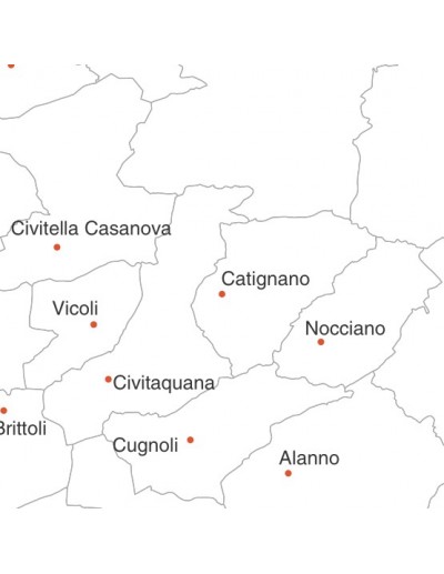 Mappa dei comuni della provincia di Pescara jpg