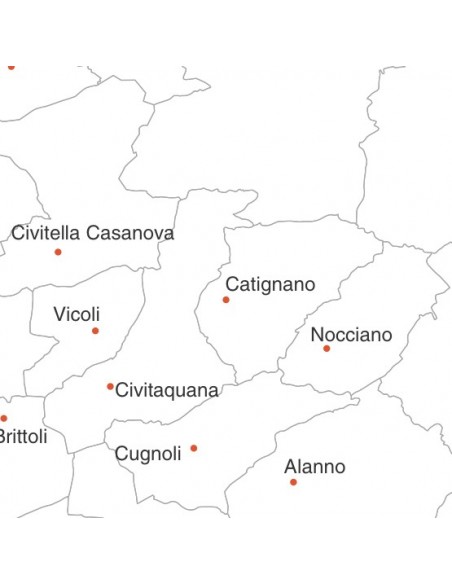 Mappa dei comuni della provincia di Pescara jpg