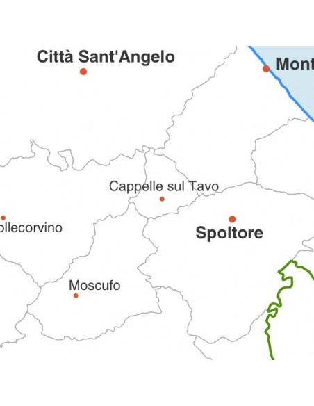 Mappa dei comuni della provincia di Pescara jpg