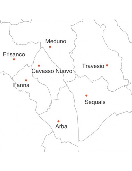 Mappa dei comuni della provincia di Pordenone jpg