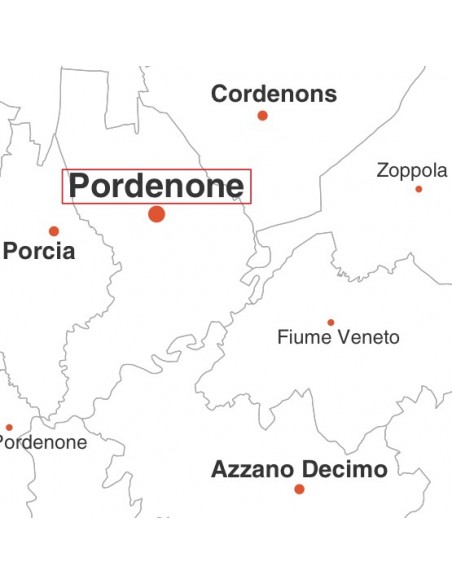 Mappa dei comuni della provincia di Pordenone jpg