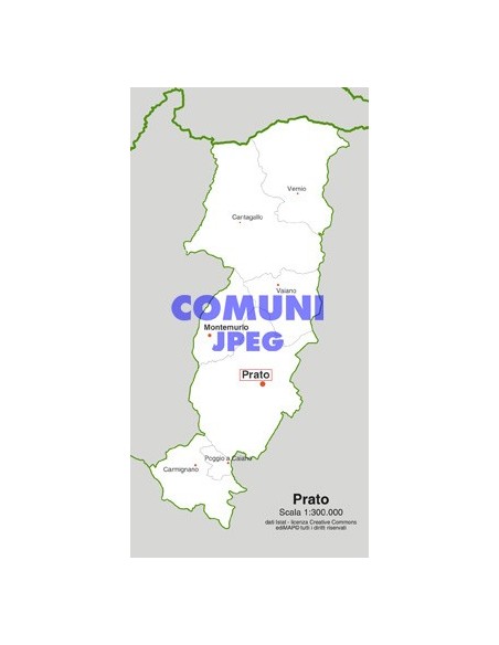 Mappa dei comuni della provincia di Prato jpg