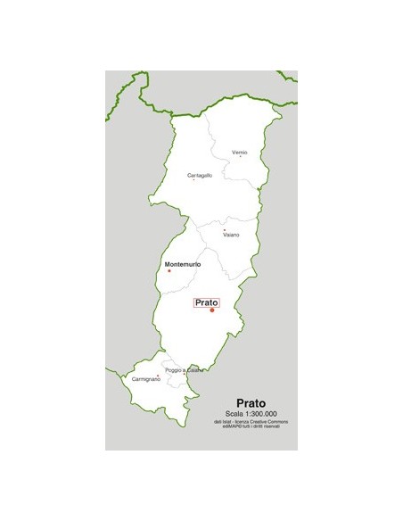 Mappa dei comuni della provincia di Prato jpg