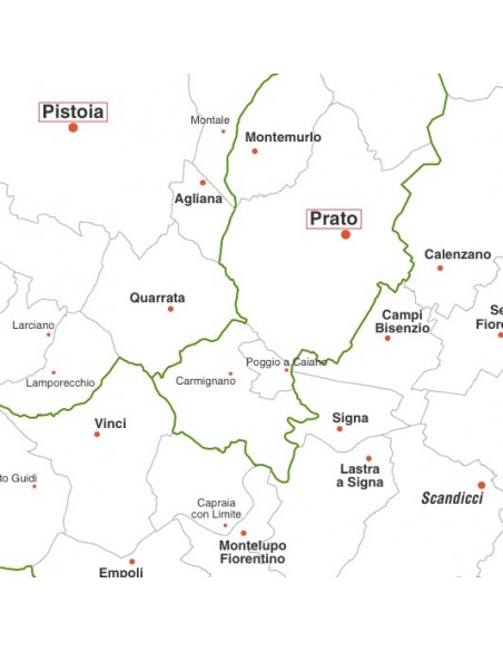 Mappa dei comuni della provincia di Prato jpg