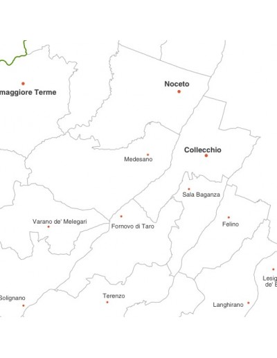 Mappa dei comuni della provincia di Parma jpg