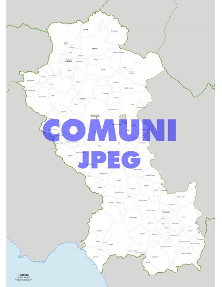 Mappa dei comuni della provincia di Potenza jpg