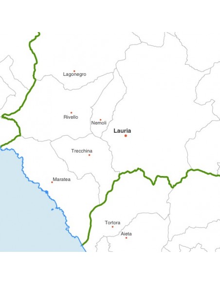 Mappa dei comuni della provincia di Potenza jpg