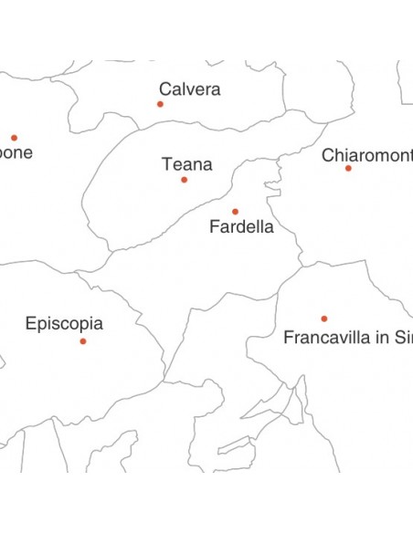 Mappa dei comuni della provincia di Potenza jpg