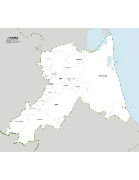 Mappa dei comuni della provincia di Ravenna jpg