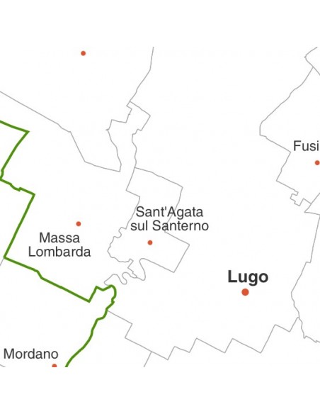 Mappa dei comuni della provincia di Ravenna jpg
