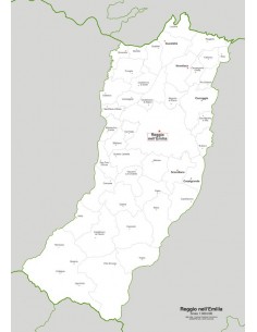 Mappa dei comuni della provincia di Reggio Emilia jpg 2
