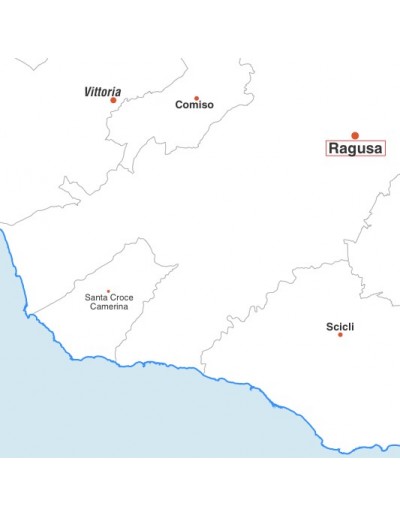 Mappa dei comuni della provincia di Ragusa jpg