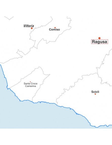 Mappa dei comuni della provincia di Ragusa jpg