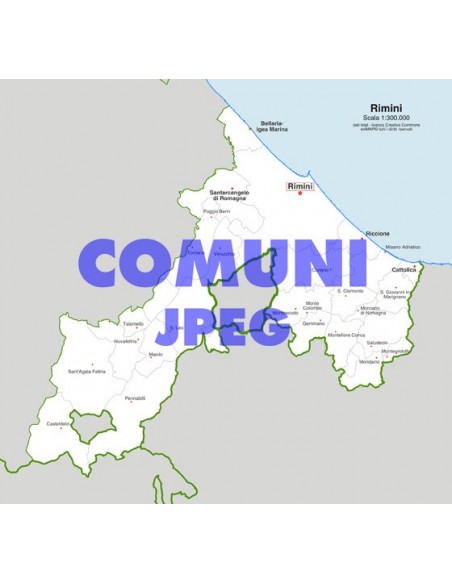 Mappa dei comuni della provincia di Rimini jpg
