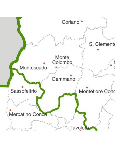 Mappa dei comuni della provincia di Rimini jpg