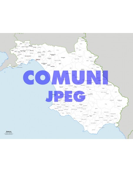 Mappa dei comuni della provincia di Salerno jpg