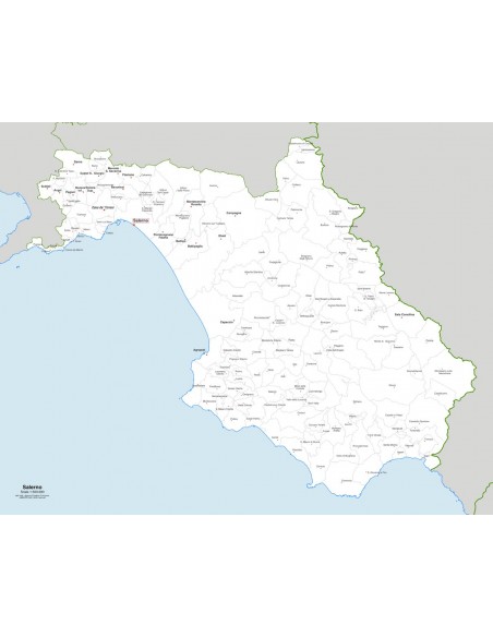Mappa dei comuni della provincia di Salerno jpg