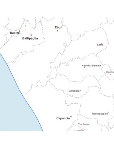 Mappa dei comuni della provincia di Salerno jpg