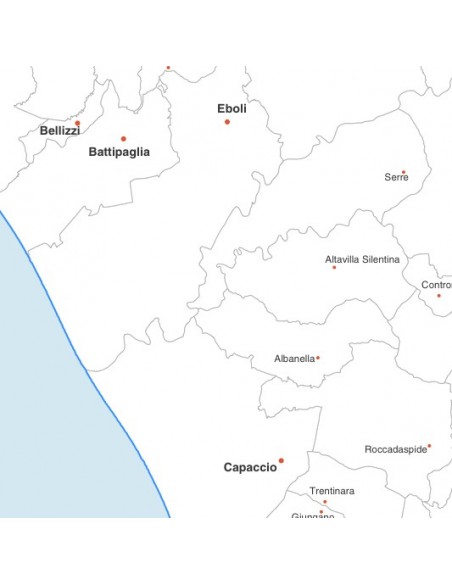 Mappa dei comuni della provincia di Salerno jpg