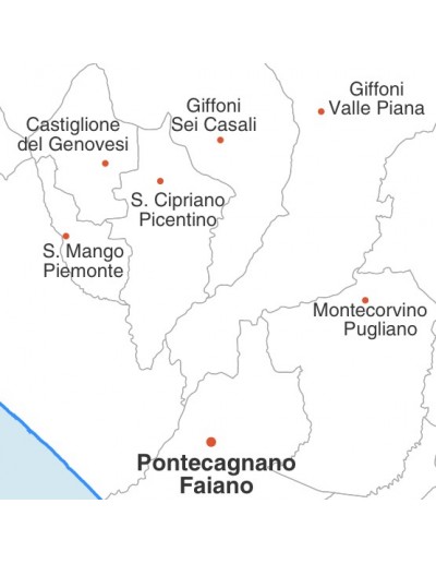 Mappa dei comuni della provincia di Salerno jpg