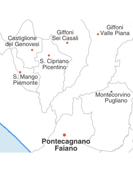 Mappa dei comuni della provincia di Salerno jpg