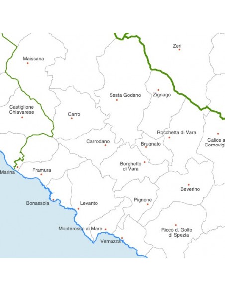 Mappa dei comuni della provincia di La Spezia jpg