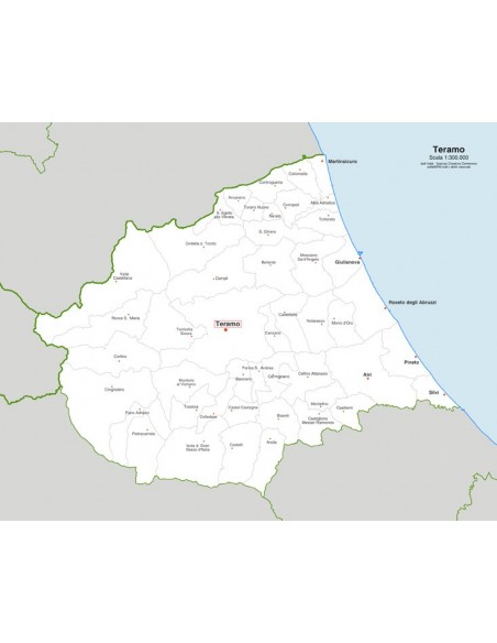 Mappa dei comuni della provincia di Teramo jpg