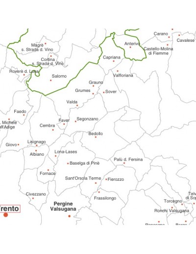 Mappa dei comuni della provincia di Trento jpg