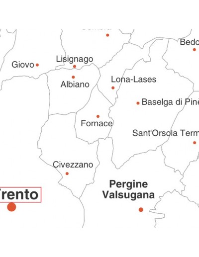 Mappa dei comuni della provincia di Trento jpg