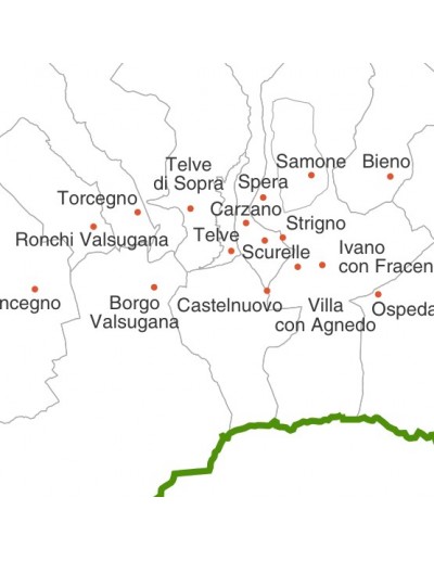 Mappa dei comuni della provincia di Trento jpg