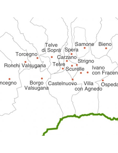Mappa dei comuni della provincia di Trento jpg