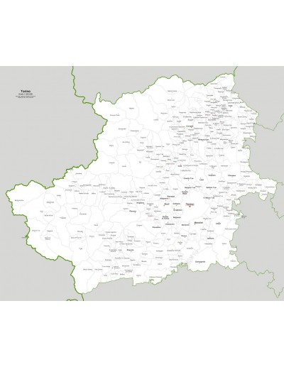 Mappa dei comuni della provincia di Torino jpg